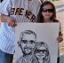 Caricature by Bernie of father and daughter